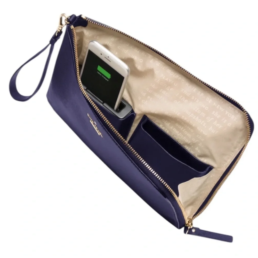 NWT Kate Spade EVERPURSE QUENTIN FRENCH NAVY WRISTLET
